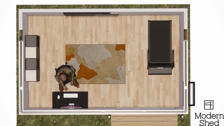 10x12 Floor Plan - Modern Shed