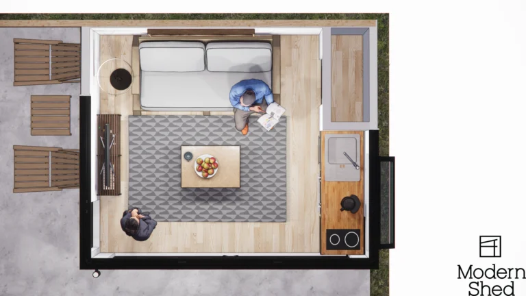 10x12 Floor Plan - Modern Shed