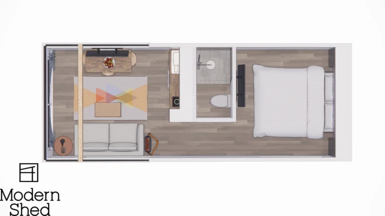 10x22 Floor Plan - Modern Shed