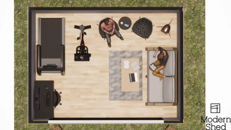 12x16 Floor Plan - Modern Shed