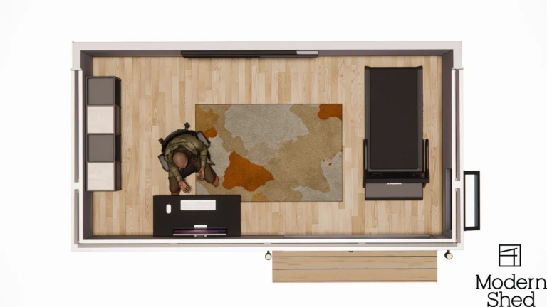 8x15 Floor Plan - Modern Shed
